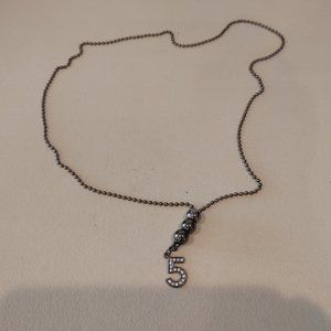 Metal hip hop necklace bling number 5
